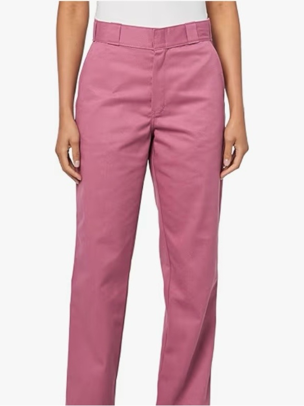 Dickies Women's Rose Pink Straight-Leg Work Pants